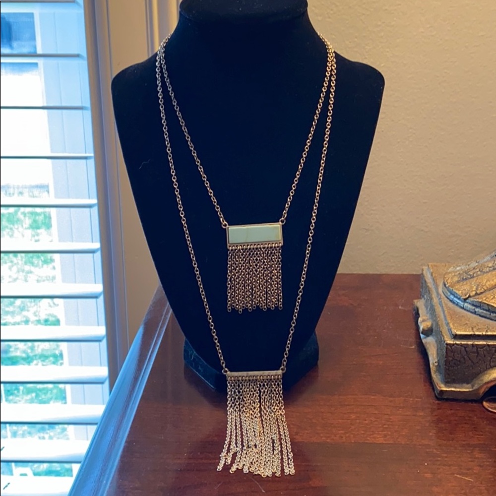 Gorgeous Double Layer Fringe Necklace
